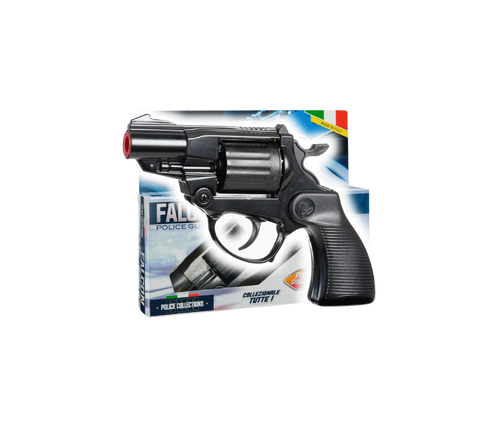 Police Revolver - Falcon Gun Black - 12-shot with Box