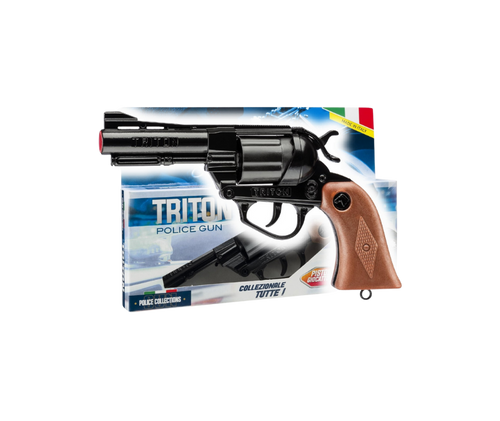 Police Revolver - Triton Gun Black - 12-shot with Box