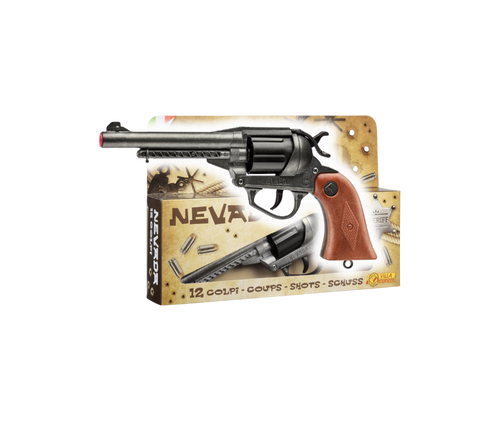 Western Revolver - Nevada Gun Old Metal - 12-Shot with Box