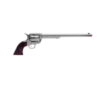 Colt Peacemaker revolver replica with 12-inch barrel and wooden grips