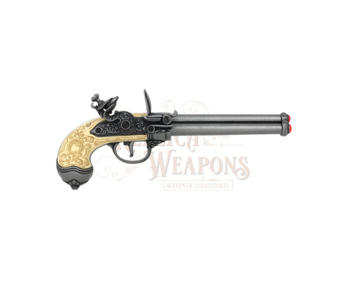 Flintlock pistol with 3 barrels, Italy 1680