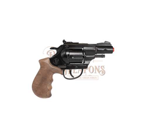 Police Python 2" Colt Revolver - 12-Shot - Diecast Metal - Brown/Black with Box