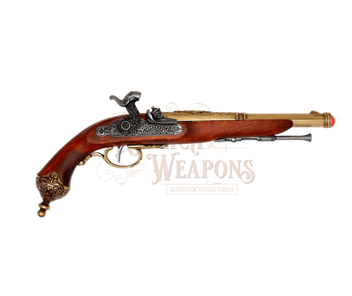 Percussion Pistol, Brescia (Italy) 1825 - Brass & Grey