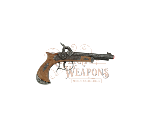 English Pirate Pistol - 1-Shot - Brown/Silver - 21.5 cm
