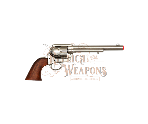 Peacemaker 7 1/2" USA 1873 Nickel with wood grips