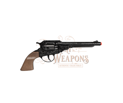 Cowboy Colt Revolver 1851 - 8-Shot - Diecast Metal  - Brown/Black with Box
