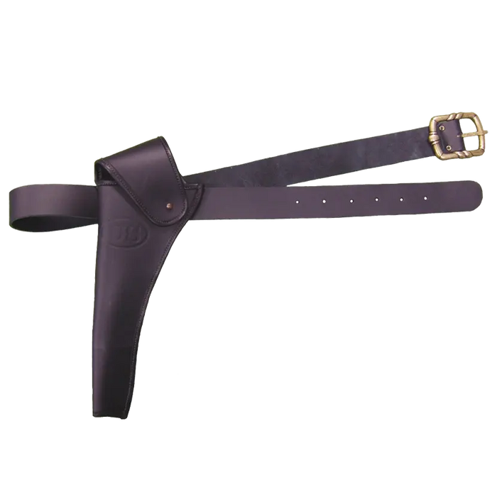 Singler Leather Holster for Replica Guns, featuring a classic leather design for display and costume accessories.